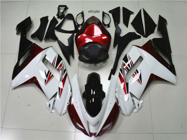 2007-2008 Kawasaki ZX6R Motorcycle Fairings - White Black Red Canada Websites