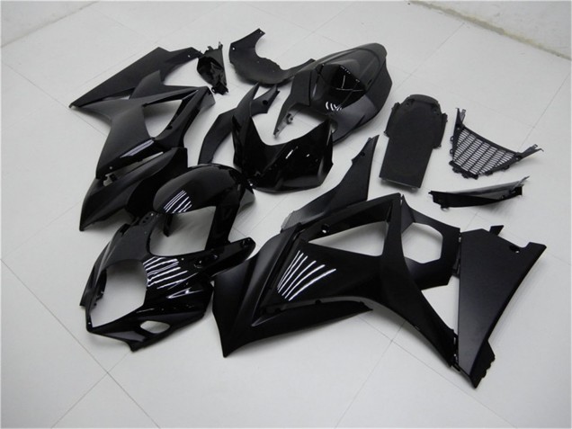 2007-2008 Suzuki GSXR 1000 Motorcycle Fairings - Glossy Black Matte Black No Decal Canada Websites