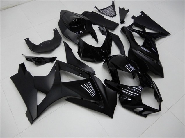 2007-2008 Suzuki GSXR 1000 Motorcycle Fairings - Glossy Black Matte Black No Decal Canada Websites