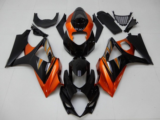 2007-2008 Suzuki GSXR 1000 Motorcycle Fairing - Orange Black Canada Websites