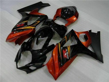 2007-2008 Suzuki GSXR 1000 Motorcycle Fairings - Black Orange Canada Websites