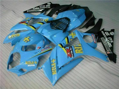 2007-2008 Suzuki GSXR 1000 Motorcycle Fairing Kits - Blue Gold Black Rizla Canada Websites