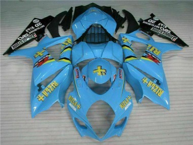 2007-2008 Suzuki GSXR 1000 Motorcycle Fairing Kits - Blue Gold Black Rizla Canada Websites