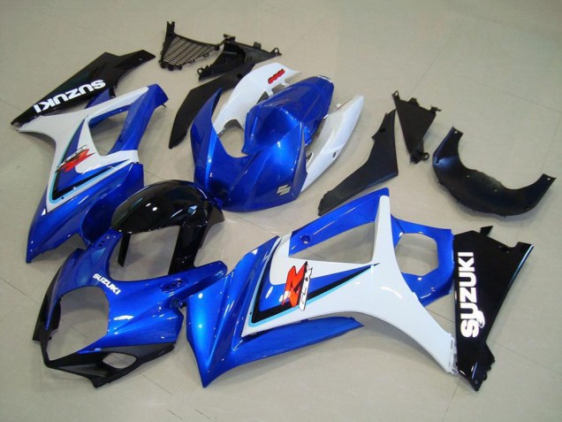 2007-2008 Suzuki GSXR 1000 Motorcycle Fairing - White Blue Black OEM Style Canada Websites