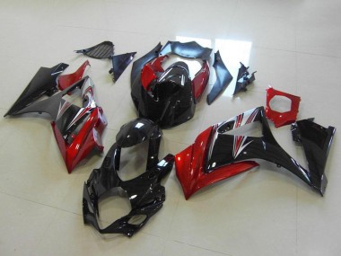 2007-2008 Suzuki GSXR 1000 Motorcycle Fairings - Red Glossy Black No Decal Canada Websites