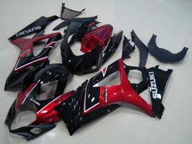 2007-2008 Suzuki GSXR 1000 Motorcycle Fairing - Red Glossy Black Canada Websites