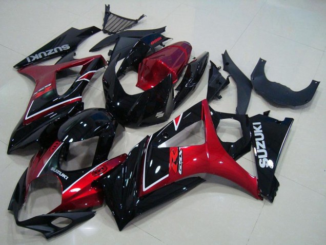 2007-2008 Suzuki GSXR 1000 Motorcycle Fairing - Red Glossy Black Canada Websites