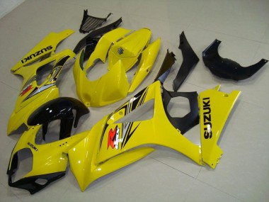 2007-2008 Suzuki GSXR 1000 Motorcycle Fairing - Yellow Glossy Black Canada Websites
