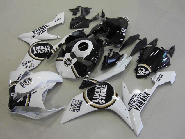 2007-2008 Yamaha YZF R1 Motorcycle Fairings - White Black Lucky Strike Canada Websites