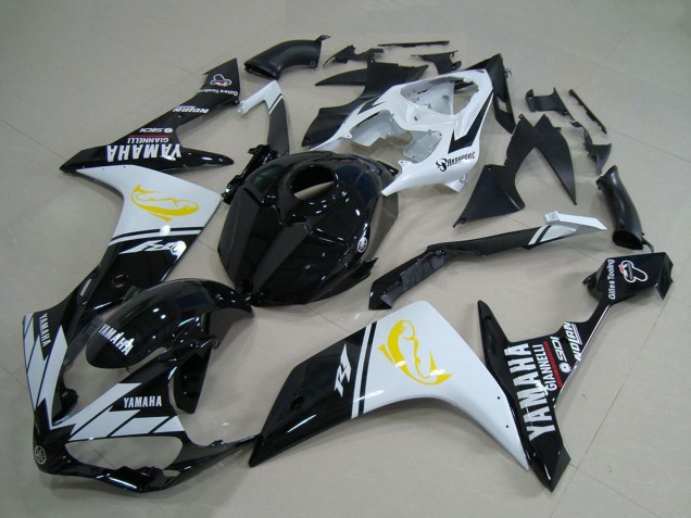 2007-2008 Yamaha YZF R1 Motorcycle Fairings - White Black Yellow Dolphin Canada Websites