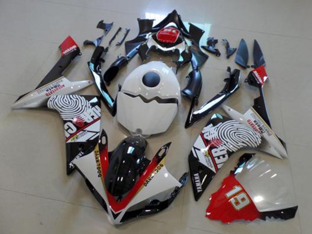 2007-2008 Yamaha YZF R1 Motorcycle Fairings - White Red Black Yellow Dark Dog Canada Websites
