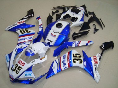 2007-2008 Yamaha YZF R1 Motorcycle Fairings - White Blue Red Black Volvo Sterilgarda Yamalube Fimer 35 Canada Websites