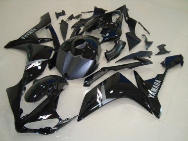 2007-2008 Yamaha YZF R1 Motorcycle Fairings - Glossy Black Matte Black White Decal Canada Websites