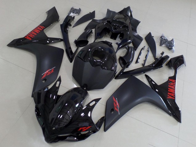 2007-2008 Yamaha YZF R1 Motorcycle Fairings - Glossy Black Matte Black Red Canada Websites