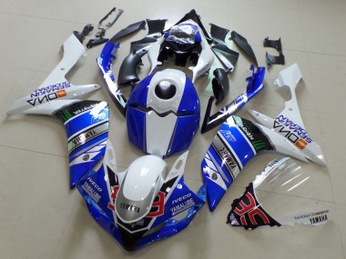 2007-2008 Yamaha YZF R1 Motorcycle Fairings - White Blue Black Green Monster Yamalube Canada Websites