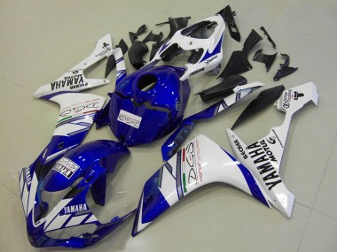 2007-2008 Yamaha YZF R1 Motorcycle Fairings - White Blue Becker Motul Canada Websites