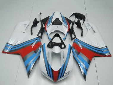 2007-2014 Ducati 848 1098 1198 Motorcycle Fairings - White Blue Red Canada Websites