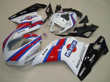 2007-2014 Ducati 848 Motorcycle Fairings - White Red Green Glossy Black Martini Canada Websites