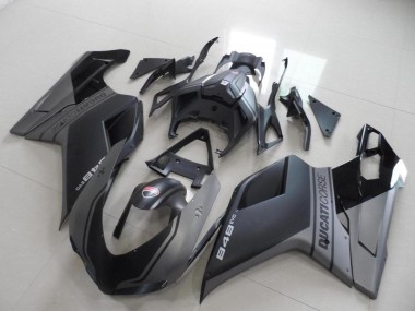 2007-2014 Ducati 848 Motorcycle Fairings - Grey Matte Black Canada Websites