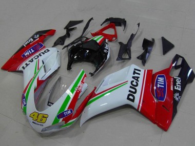 2007-2014 Ducati 848 1098 1198 Motorcycle Fairings - White Red Green Glossy Black Yellow 46 Canada Websites