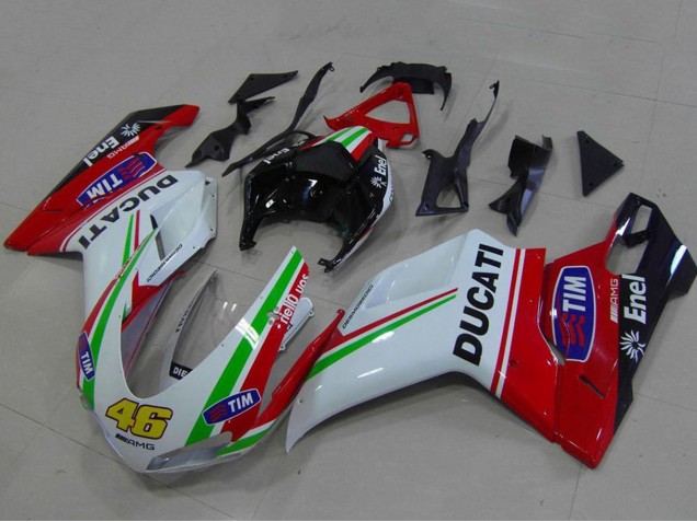 2007-2014 Ducati 848 1098 1198 Motorcycle Fairings - White Red Green Glossy Black Yellow 46 Canada Websites