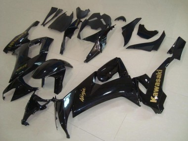 2008-2010 Kawasaki ZX10R Motorcycle Fairings - Glossy Black Gold Decal Canada Websites