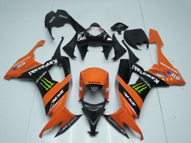 2008-2010 Kawasaki ZX10R Motorcycle Fairings - Orange Black Green Monster Canada Websites