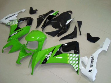 2008-2010 Kawasaki ZX10R Motorcycle Fairings - White Green Glossy Black Canada Websites