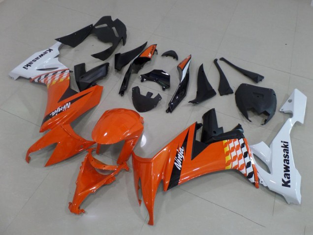 2008-2010 Kawasaki ZX10R Motorcycle Fairings - White Orange Black Canada Websites