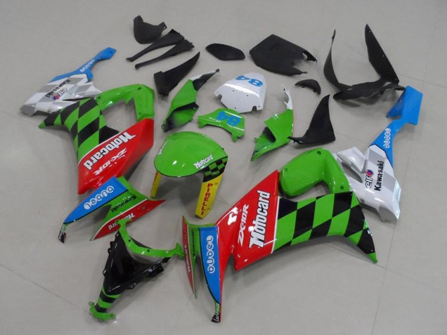 2008-2010 Kawasaki ZX10R Motorcycle Fairings - Green Red Blue Black Motocard Canada Websites