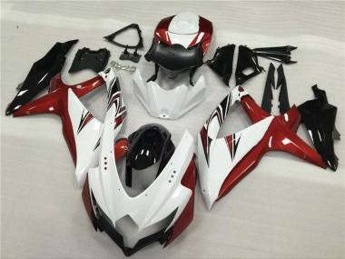 2008-2010 Suzuki GSXR 600/750 Motorcycle Fairings - White Red Glossy Black Canada Websites