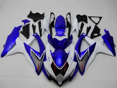 2008-2010 Suzuki GSXR 600/750 Motorcycle Fairings - White Blue Black Red Line Canada Websites