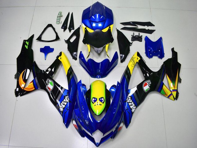 2008-2010 Suzuki GSXR 600/750 Motorcycle Fairings - Blue Yellow Shark Canada Websites