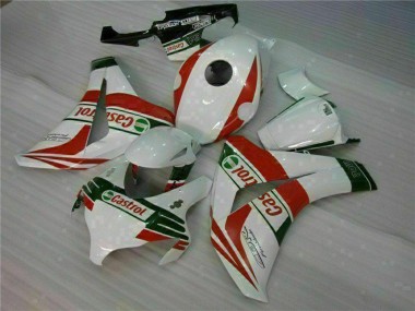 2008-2011 Honda CBR1000RR Motorcycle Fairings - White Red Green Castrol Canada Websites