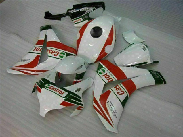 2008-2011 Honda CBR1000RR Motorcycle Fairings - White Red Green Castrol Canada Websites