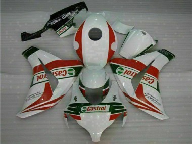 2008-2011 Honda CBR1000RR Motorcycle Fairings - White Red Green Castrol Canada Websites