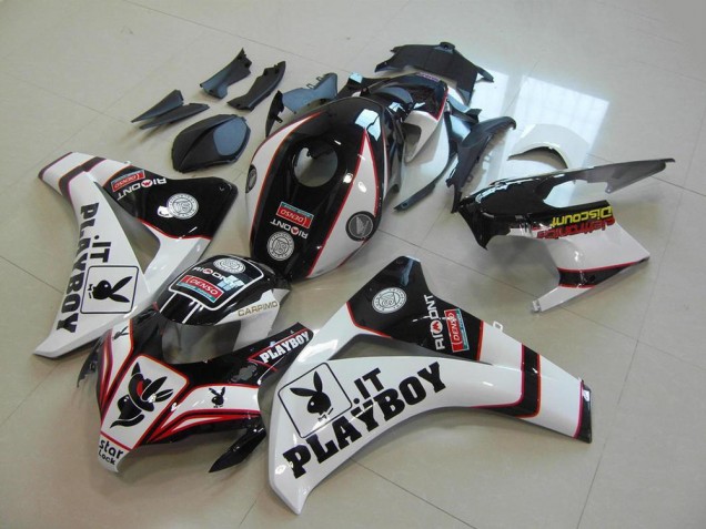 2008-2011 Honda CBR1000RR Motorcycle Fairings - White Red Glossy Black Playboy Canada Websites