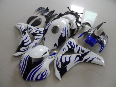 2008-2011 Honda CBR1000RR Motorcycle Fairings - White Blue Flame Racing Canada Websites