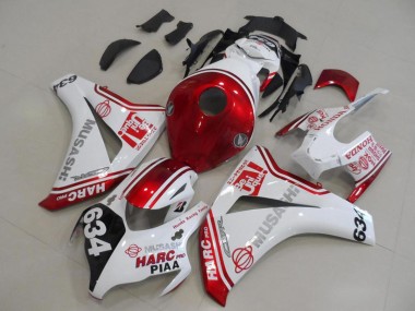 2008-2011 Honda CBR1000RR Motorcycle Fairings - White Red Black HARC Pro PIAA 634 Canada Websites