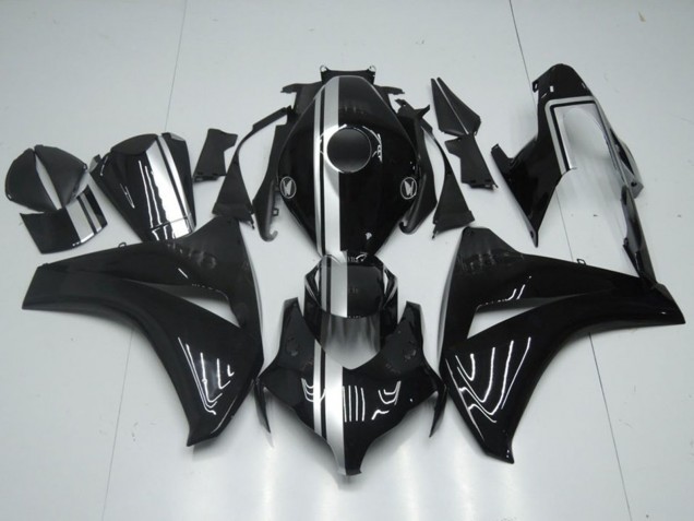 2008-2011 Honda CBR1000RR Motorcycle Fairings - Glossy Black Silver Stripe Canada Websites