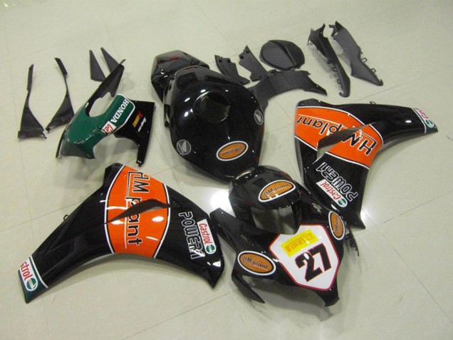 2008-2011 Honda CBR1000RR Motorcycle Fairings - Glossy Black Orange HM Plant 27 Canada Websites