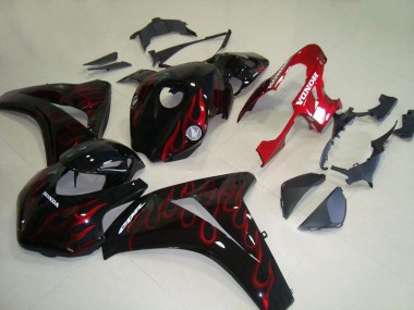 2008-2011 Honda CBR1000RR Motorcycle Fairings - Glossy Black Red Flame Racing Canada Websites