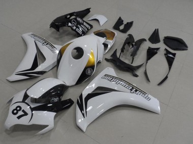 2008-2011 Honda CBR1000RR Motorcycle Fairings - White Gold Glossy Black 87 Canada Websites