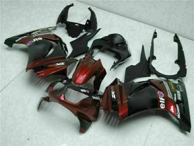 2008-2012 Kawasaki EX250 Motorcycle Fairings - Glossy Black Maroon Red Canada Websites