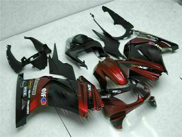 2008-2012 Kawasaki EX250 Motorcycle Fairings - Glossy Black Maroon Red Canada Websites
