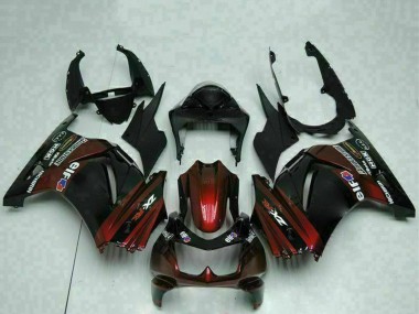 2008-2012 Kawasaki EX250 Motorcycle Fairings - Glossy Black Maroon Red Canada Websites