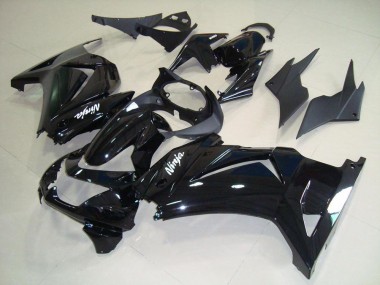 2008-2012 Kawasaki ZX250R Motorcycle Fairings - Glossy Black White Ninja Canada Websites