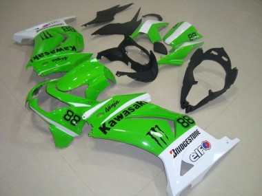 2008-2012 Kawasaki ZX250R Motorcycle Fairings - White Green Black Monster 88 Canada Websites