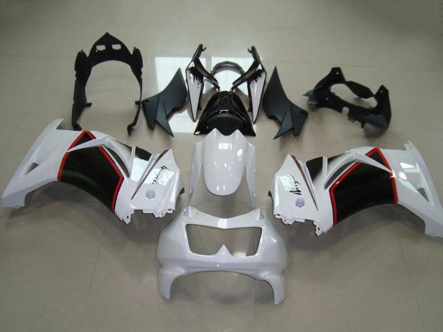2008-2012 Kawasaki ZX250R Motorcycle Fairings - White Red Glossy Black Canada Websites