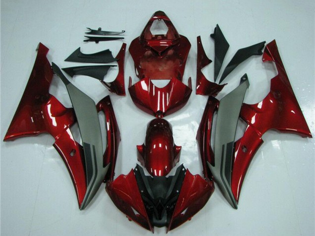 2008-2016 Yamaha YZF R6 Motorcycle Fairings - Red Grey Canada Websites